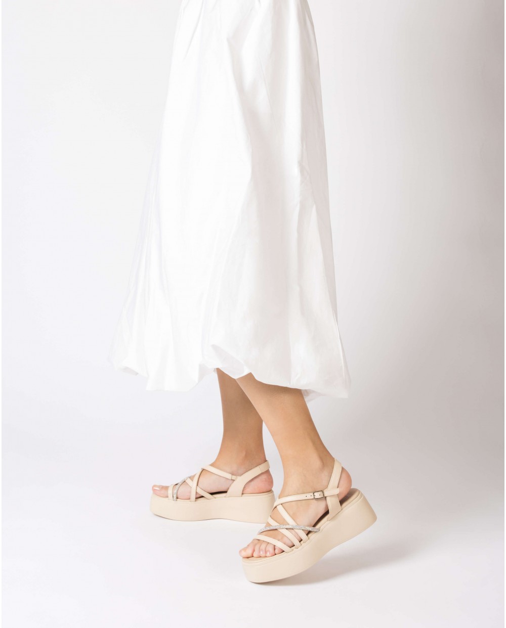 Wonders-Zapatos de mujer-Sandalias con plataforma MARTINA Beige