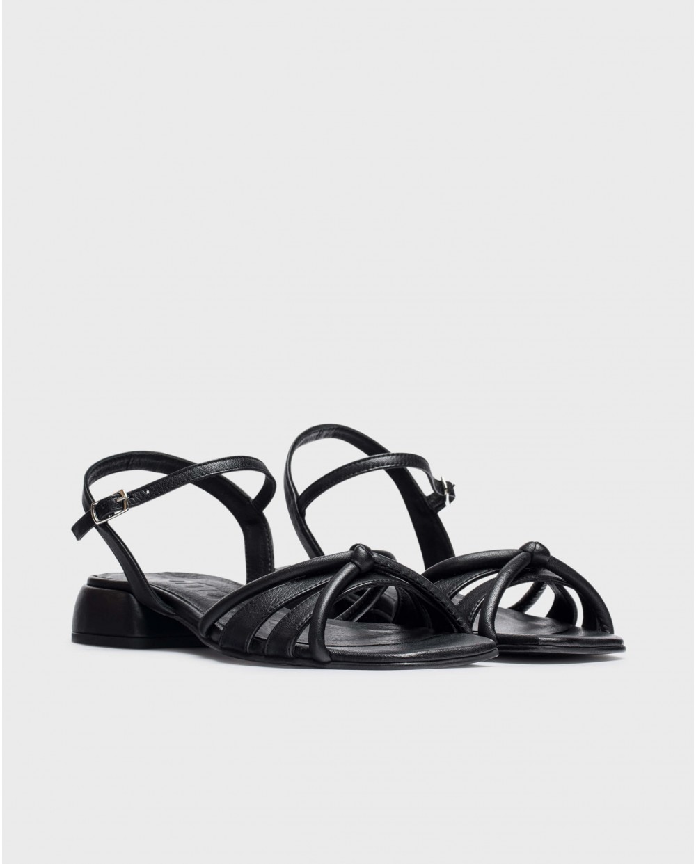 Wonders-Sandals-Black Zaida flat sandals
