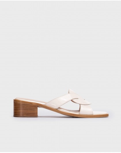Wonders-Heels-White Mila sandals