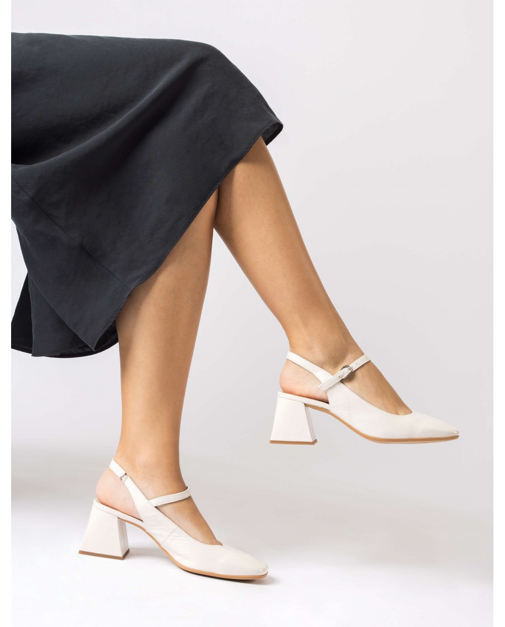 Wonders-Women shoes-White JANE slingback sandals