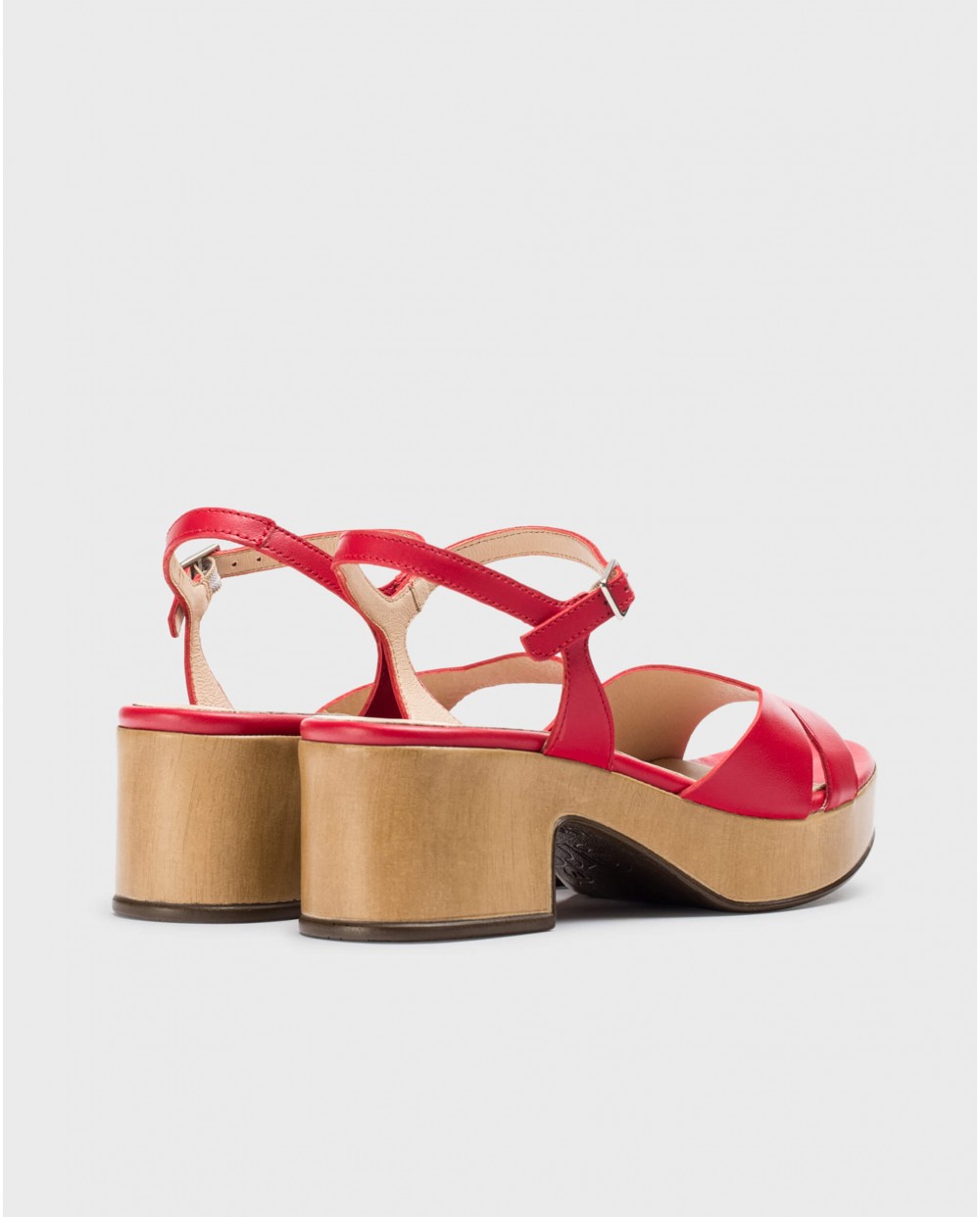 Wonders-Zapatos de mujer-Sandalias de tacón GRIÑON Rojo