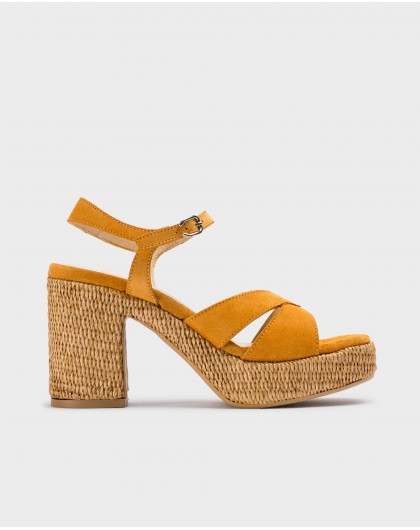 Wonders-Heels-Orange Giorgia sandals