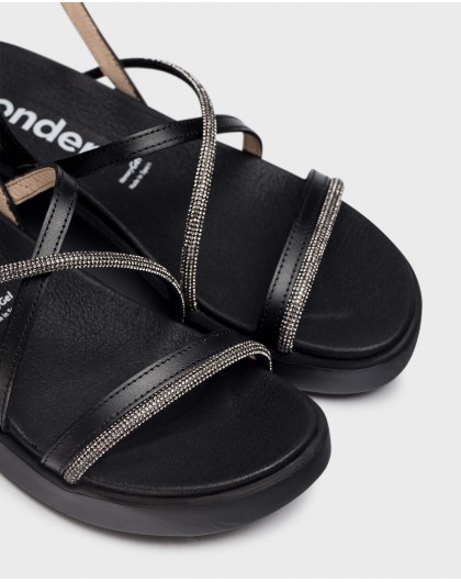 Wonders-Women shoes-Black Arizona Sandal