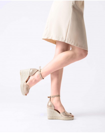Wonders-Women shoes-Aged Gold MANLY Espadrilles