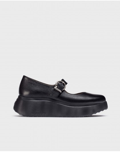 Wonders-Platforms-Black BABY Mary Jane