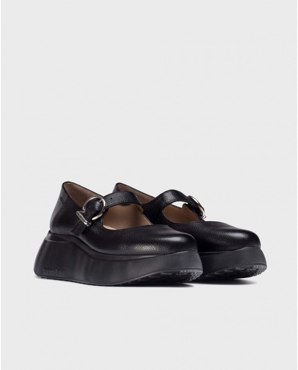 Wonders-Platforms-Black BABY Mary Jane