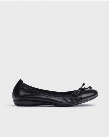 Wonders-Pre Fall 2024-Black BO Ballet Flat