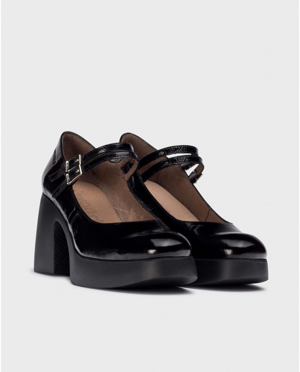 Wonders-Platforms-Black Lady Mary Janes