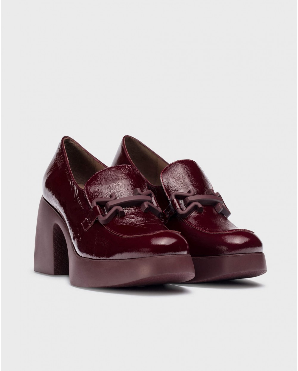 Wonders-Platforms-Burgundy FRAU Mocassin