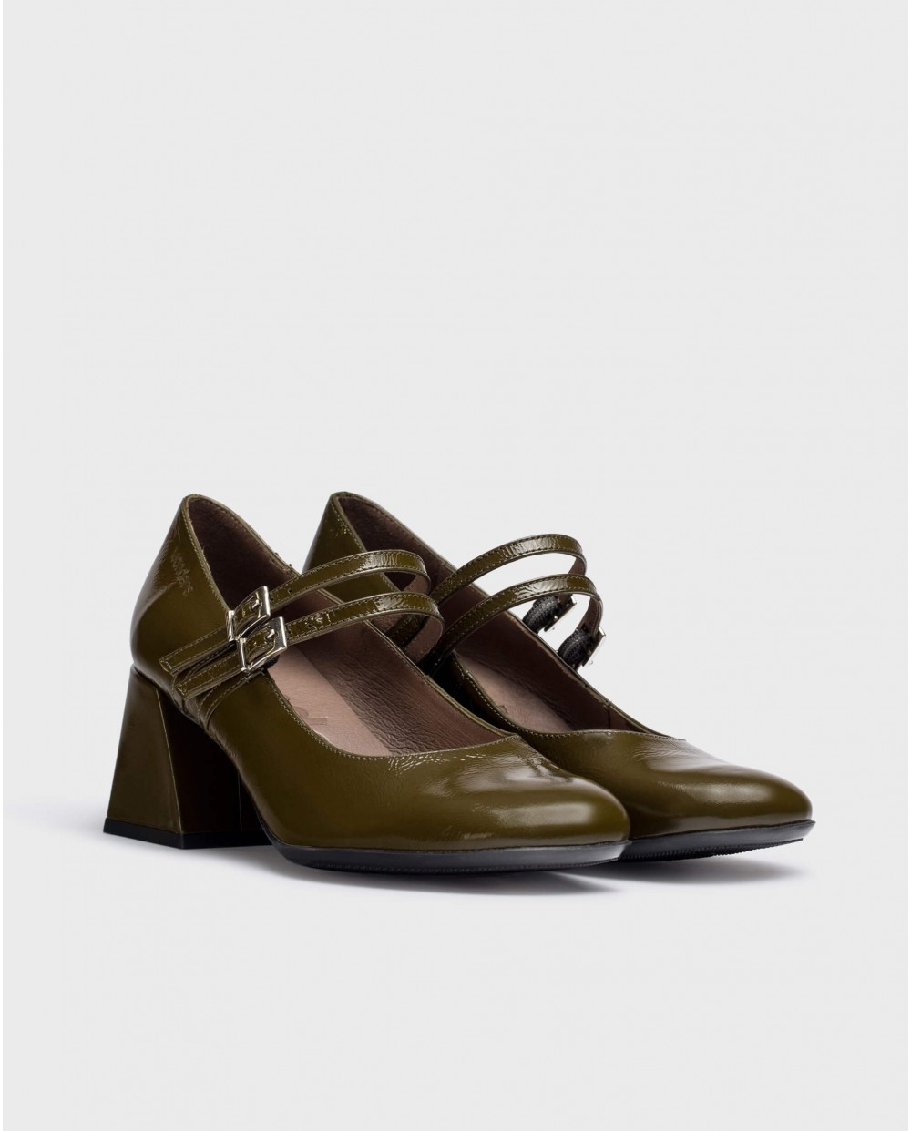 Wonders-Heels-Green ELISTA Mary Janes