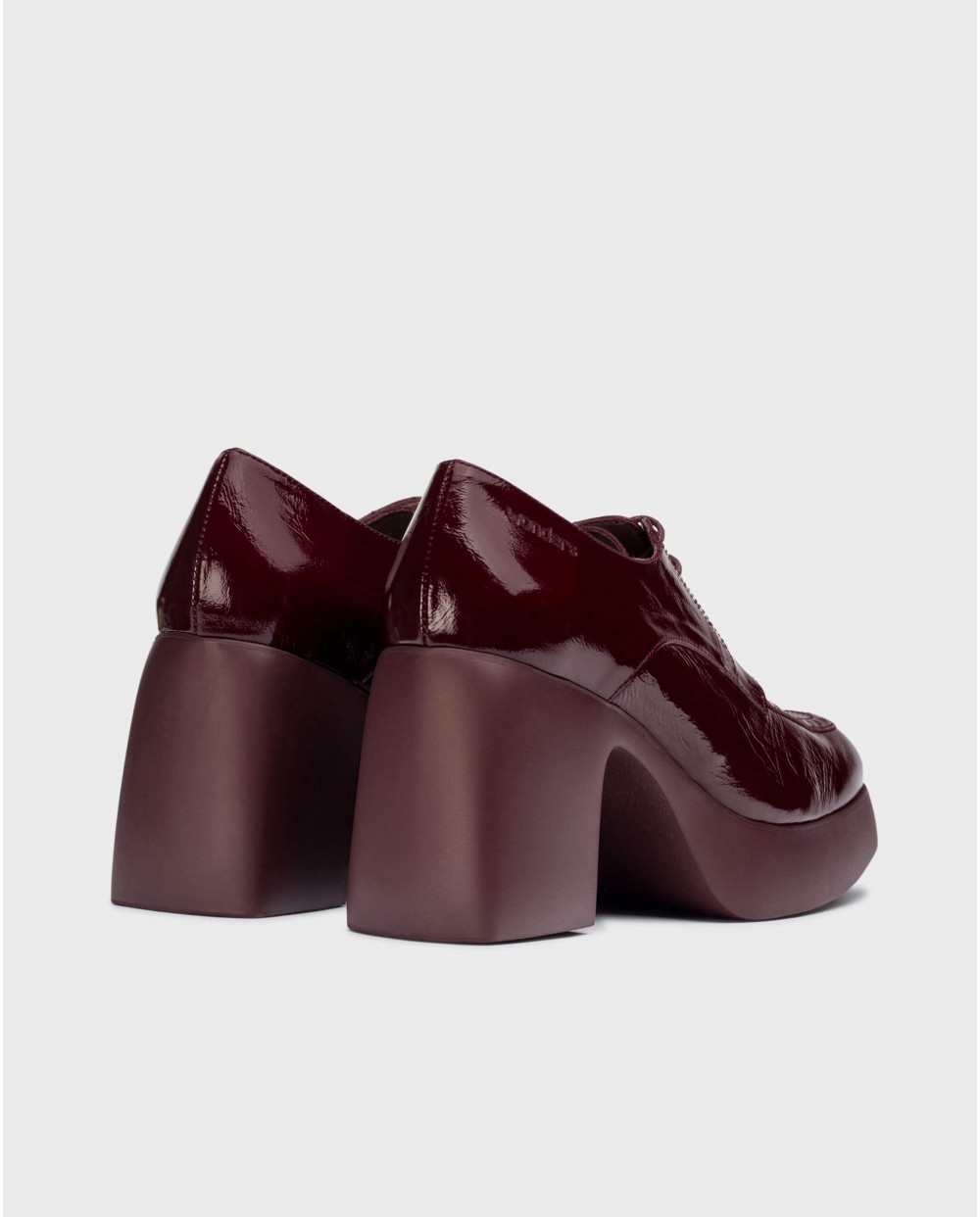 Wonders-Platforms-Burgundy MERCEDES shoes