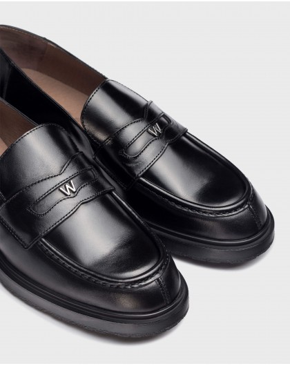 Wonders-Loafers-Black NED moccasin