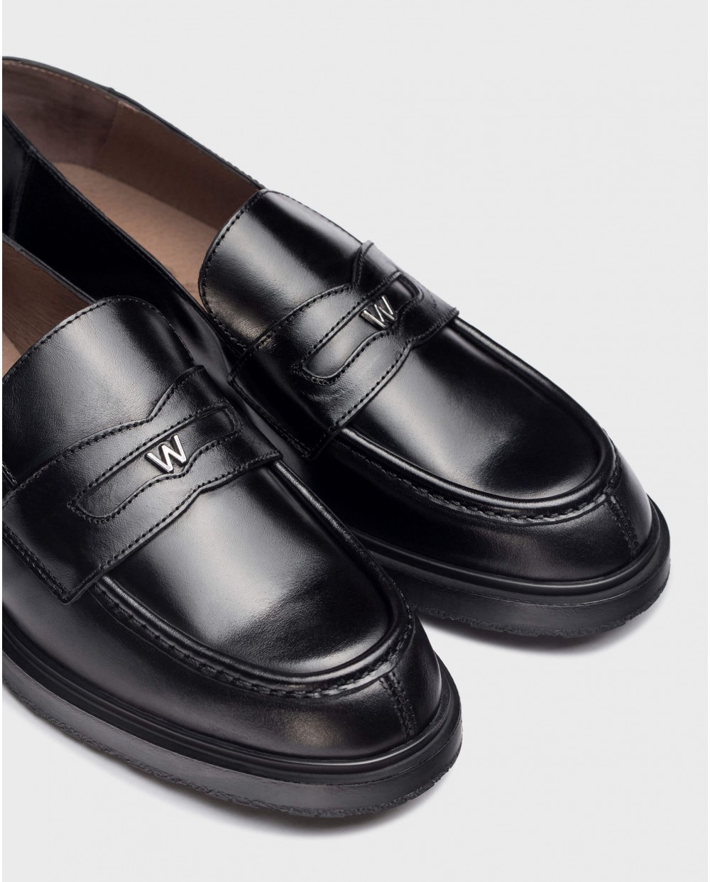 Wonders-Loafers-Black NED moccasin