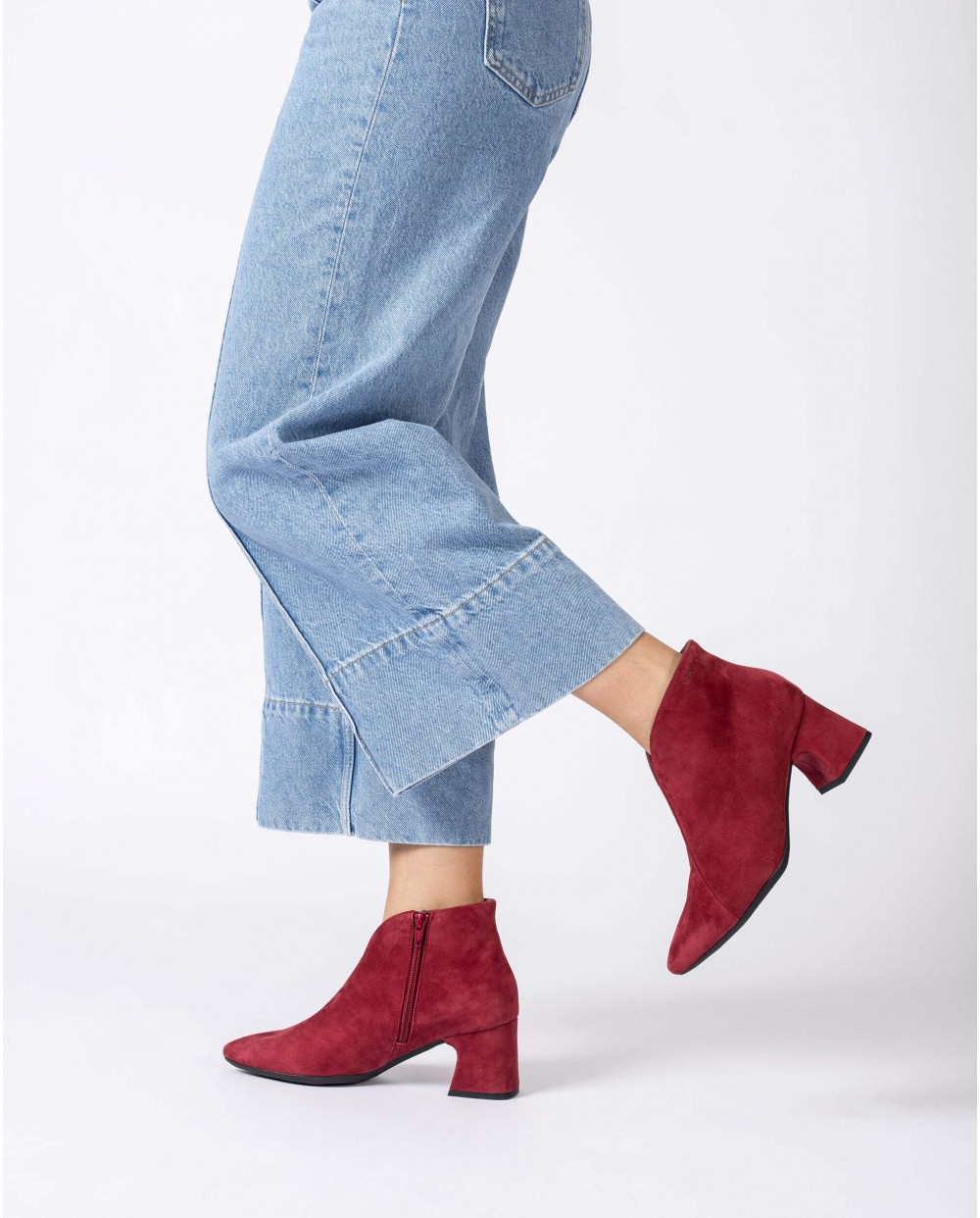 Red MONACO Ankle Boots