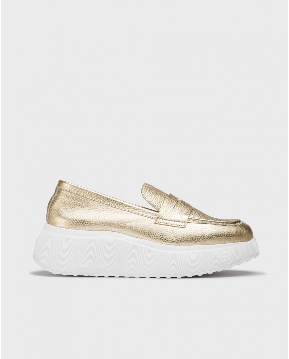 Wonders-SS 2025-Gold ESTELA Loafers