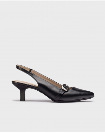 Wonders-Heels-Black GAIA Slingback