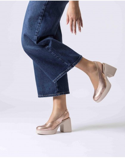 Wonders-Platforms-Rose Gold NAIMA Slingback