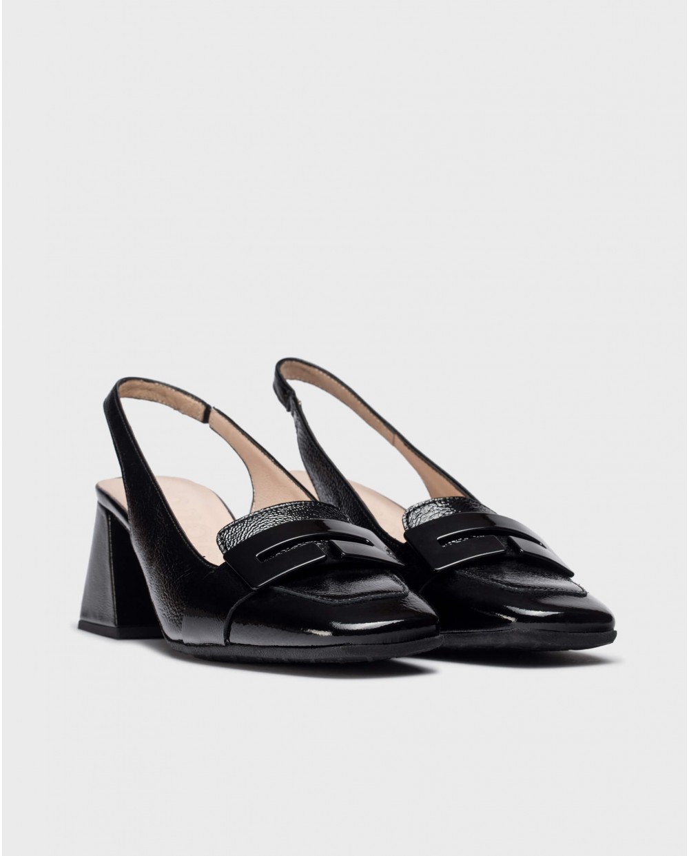 Wonders-SS 2025-Black REBECA Slingback