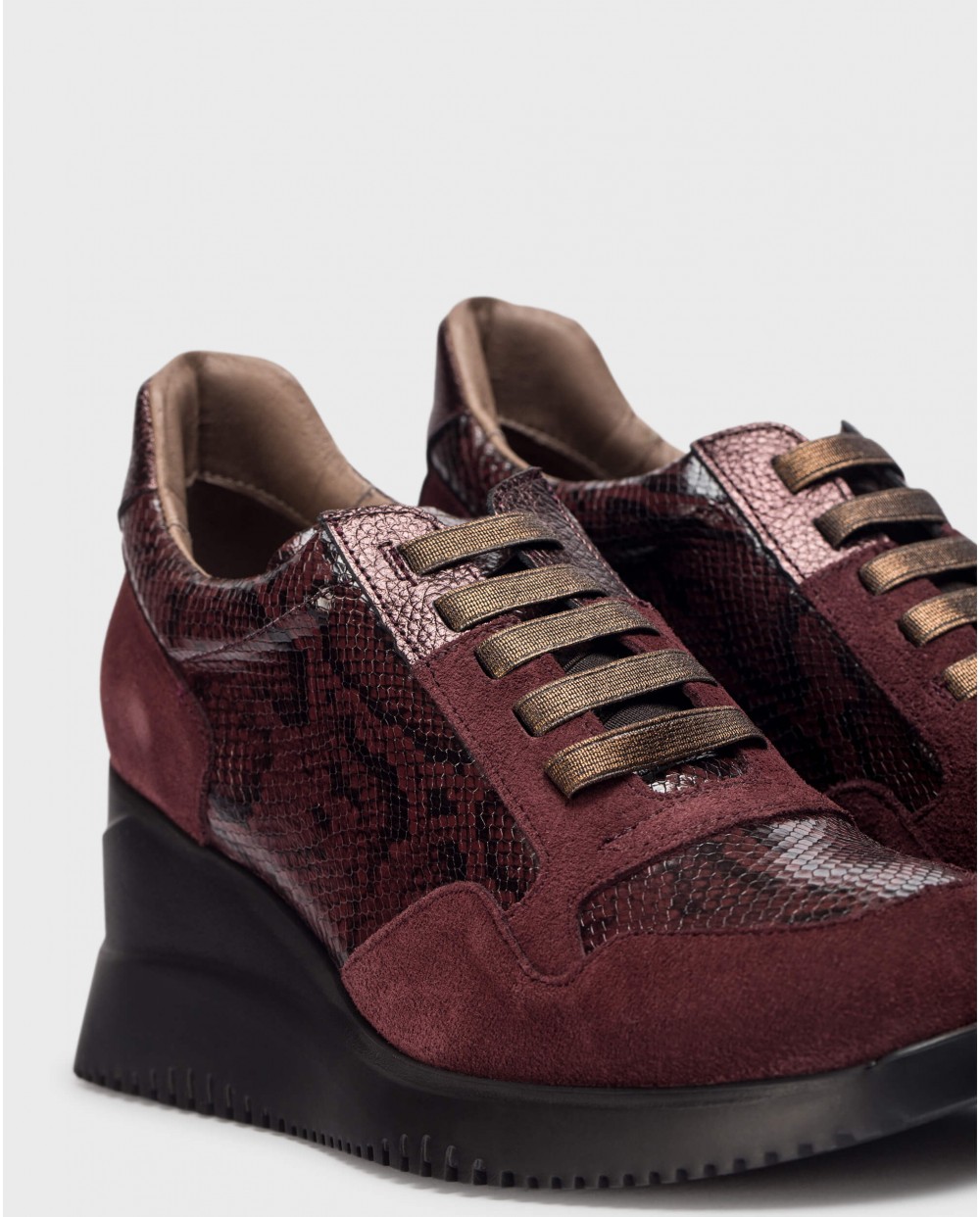 Burgundy Snake EVA Sneakers