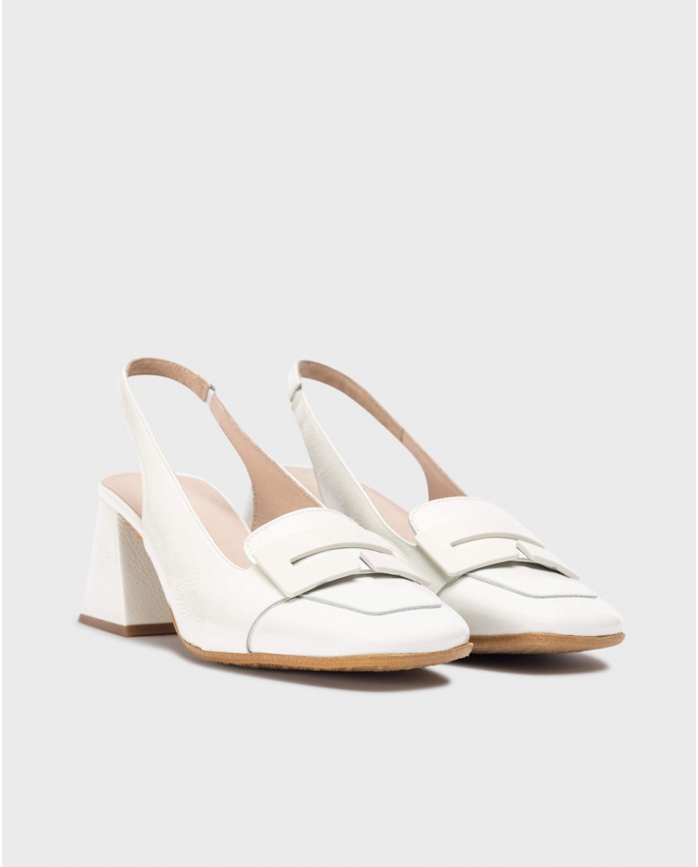 Wonders-SS 2025-White REBECA Slingback