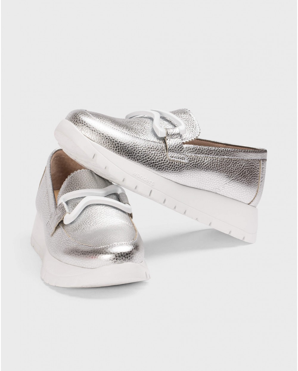 Wonders-Loafers-Silver AURA Loafer