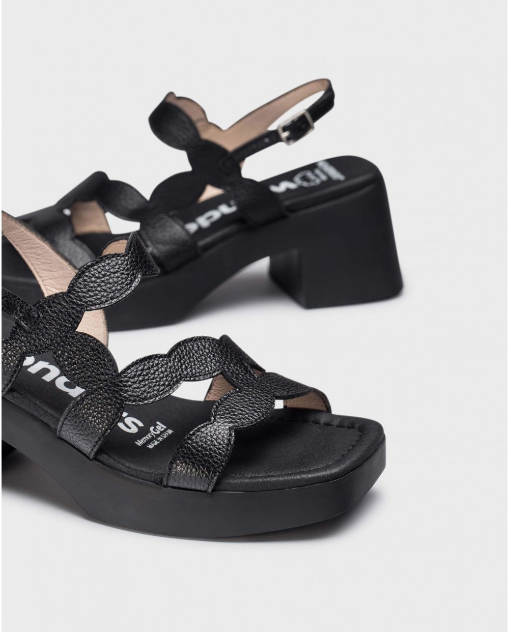 Wonders-Sandals-Black HURA Sandal