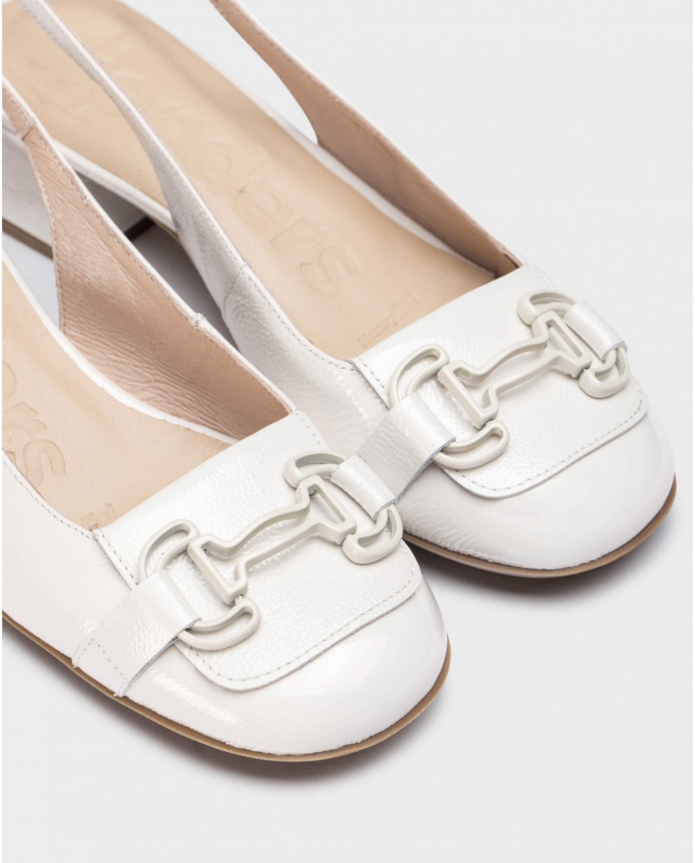 Wonders-Heels-White CHARO Slingback