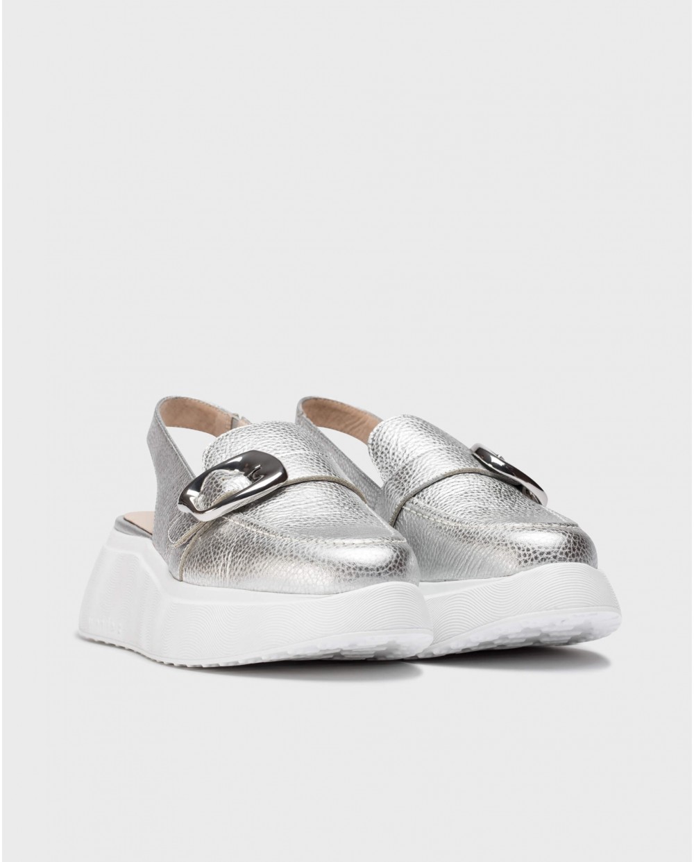 Wonders-Platforms-Silver ACALIA Slingback