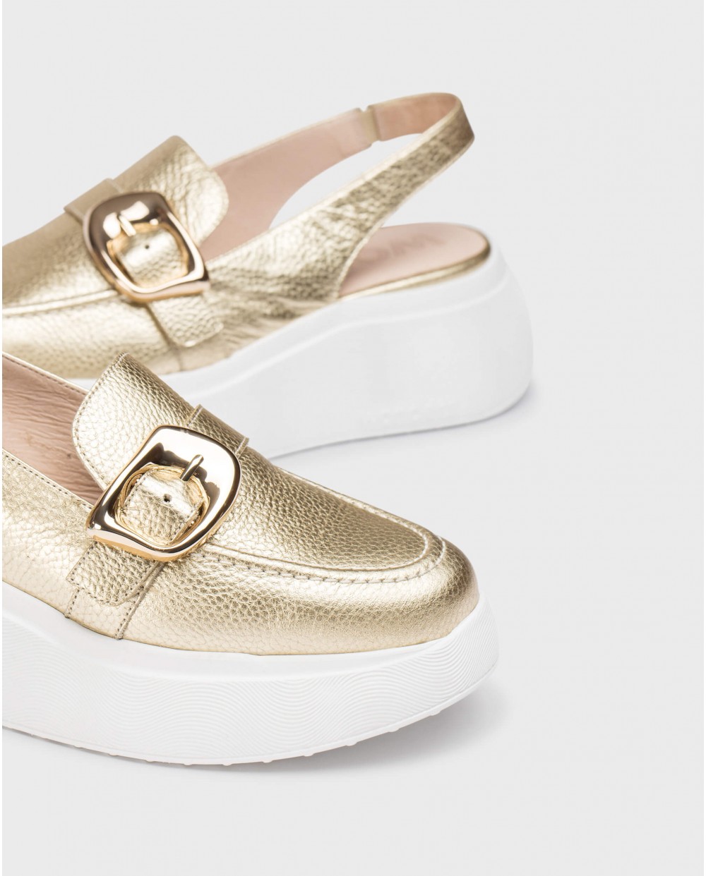 Wonders-Platforms-Gold ACALIA Slingback