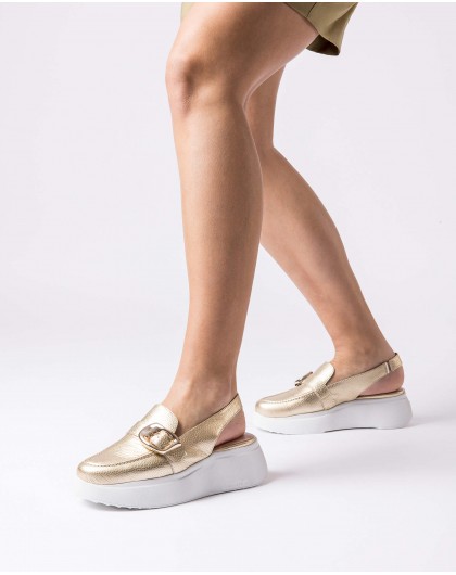 Wonders-Platforms-Gold ACALIA Slingback