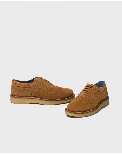 Wonders-Outlet-Leather shoe with brogue detail