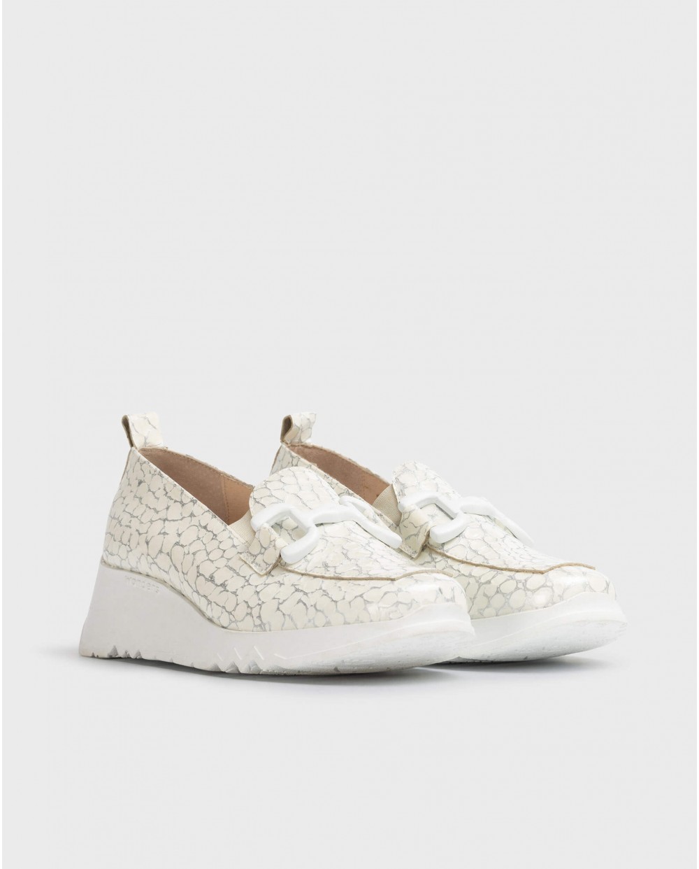 Wonders-Loafers-White Social Moccasin