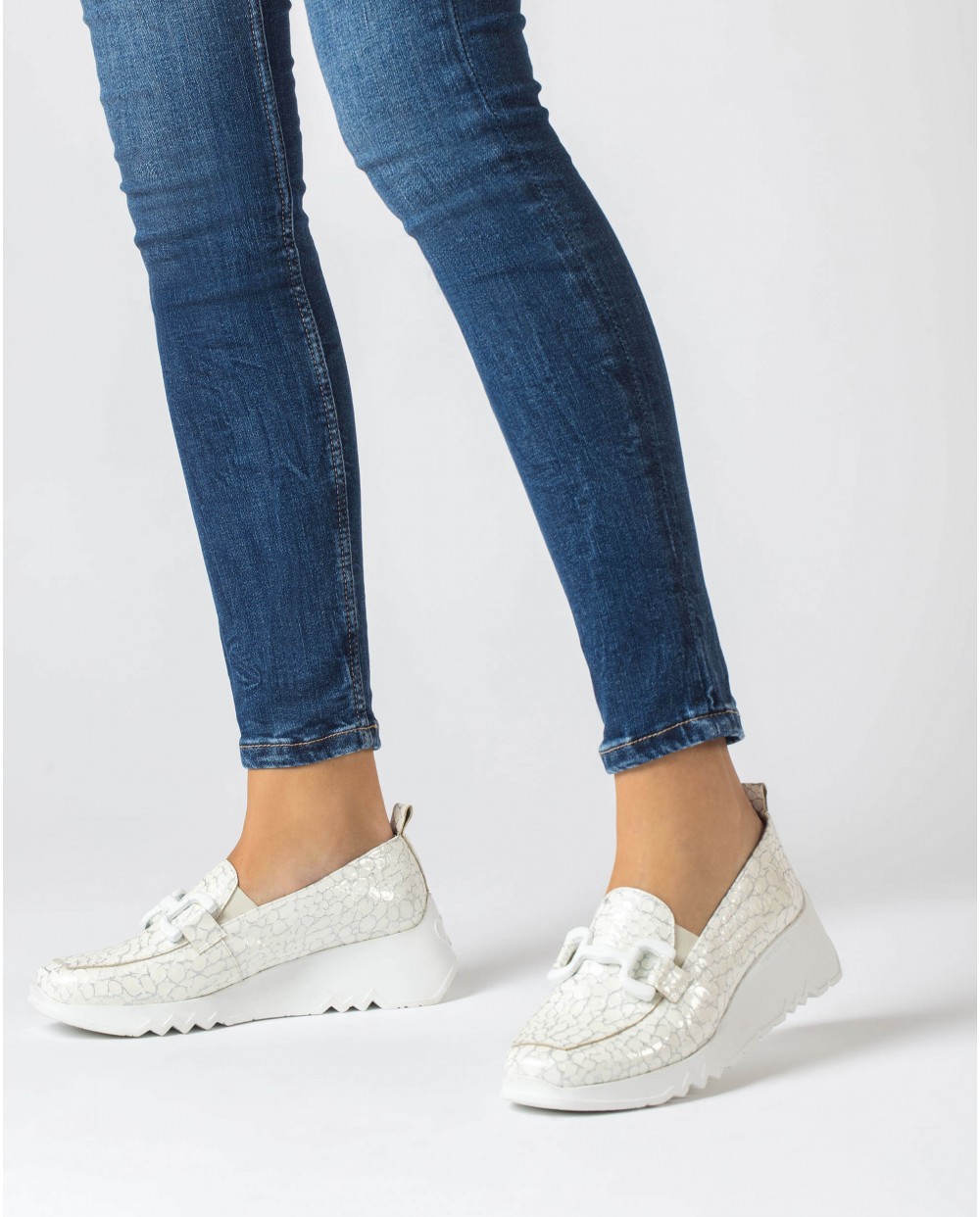 Wonders-Outlet-White Social Moccasin