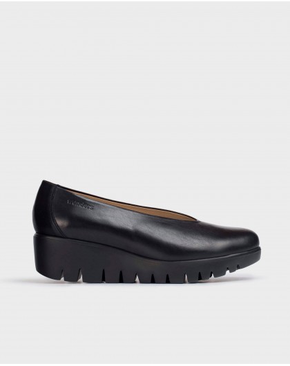 Wonders-Flat Shoes-Black Fly Moccasin