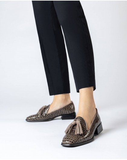 Wonders-Flat Shoes-Brown Manolo Moccasin