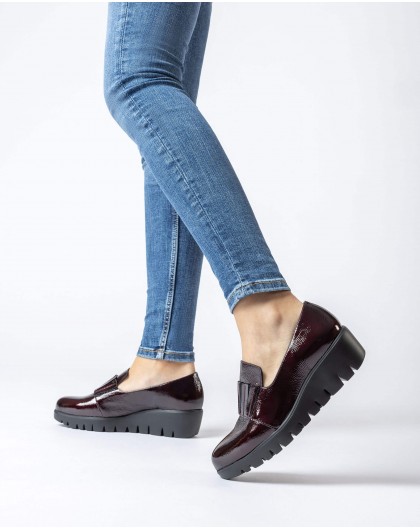 Wonders-Outlet-Burgundy Kanai Moccasin