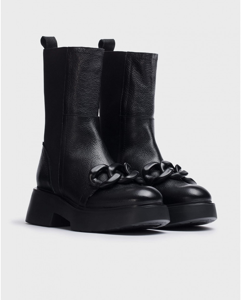 Wonders-Outlet-Black Aiko Ankle Boot