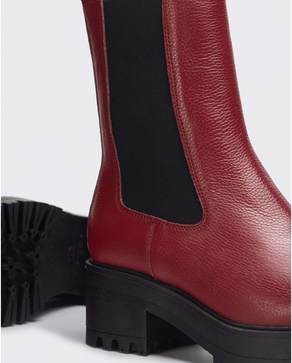 Wonders-Ankle Boots-Track sole ankle boot with elastic