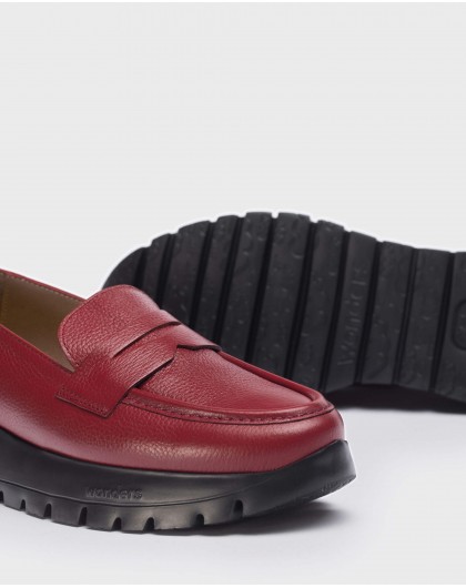 Wonders-Flat Shoes-Red Gina Moccasin