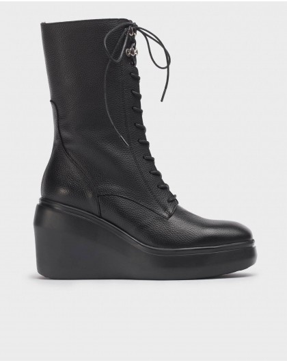 Wonders-Ankle Boots-Black Ivory Ankle boot