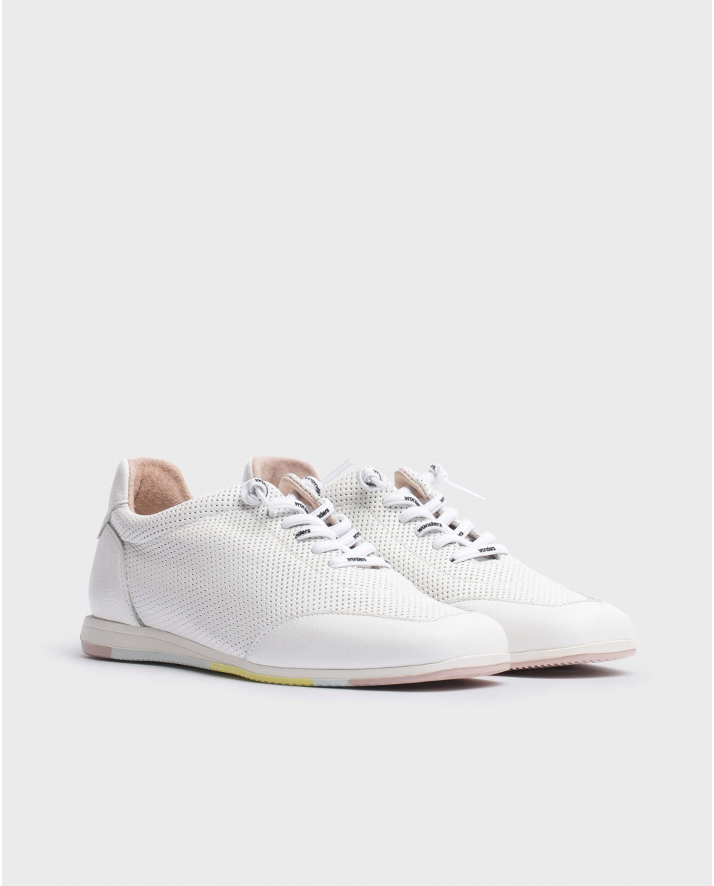 Wonders-Flat Shoes-White Carol Sneaker