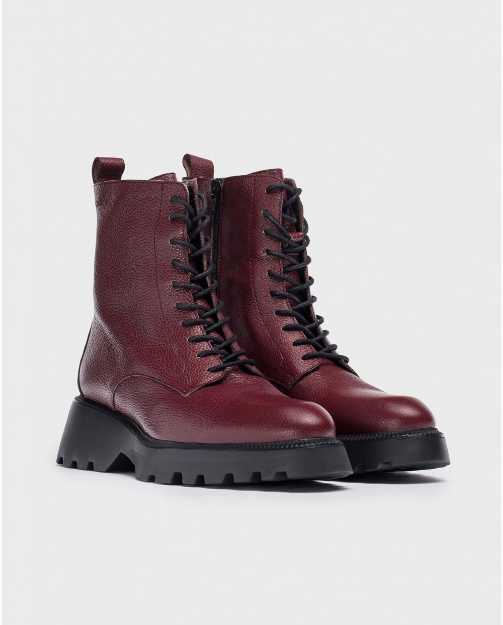 Wonders-Ankle Boots-Burgundy leather ATARI ankle boot
