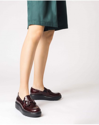 Wonders-Loafers and ballerines-Burgundy MIRA moccasin