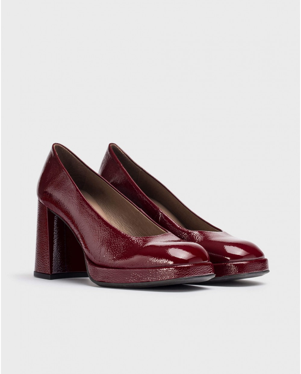 Wonders-Heels-Burgundy CAPTAIN high-heeled shoe