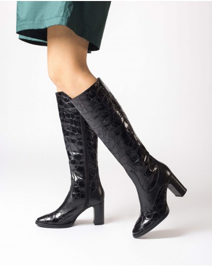 Wonders-Boots-Black KATE Boots