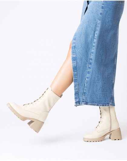 Wonders-Women-Cream GIGI ankle boot