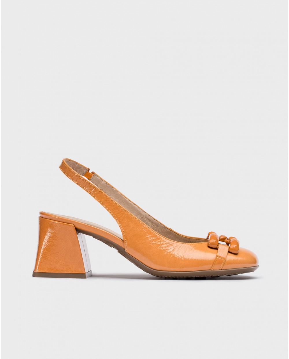 Wonders-Heels-Orange Karla Heeled sandals