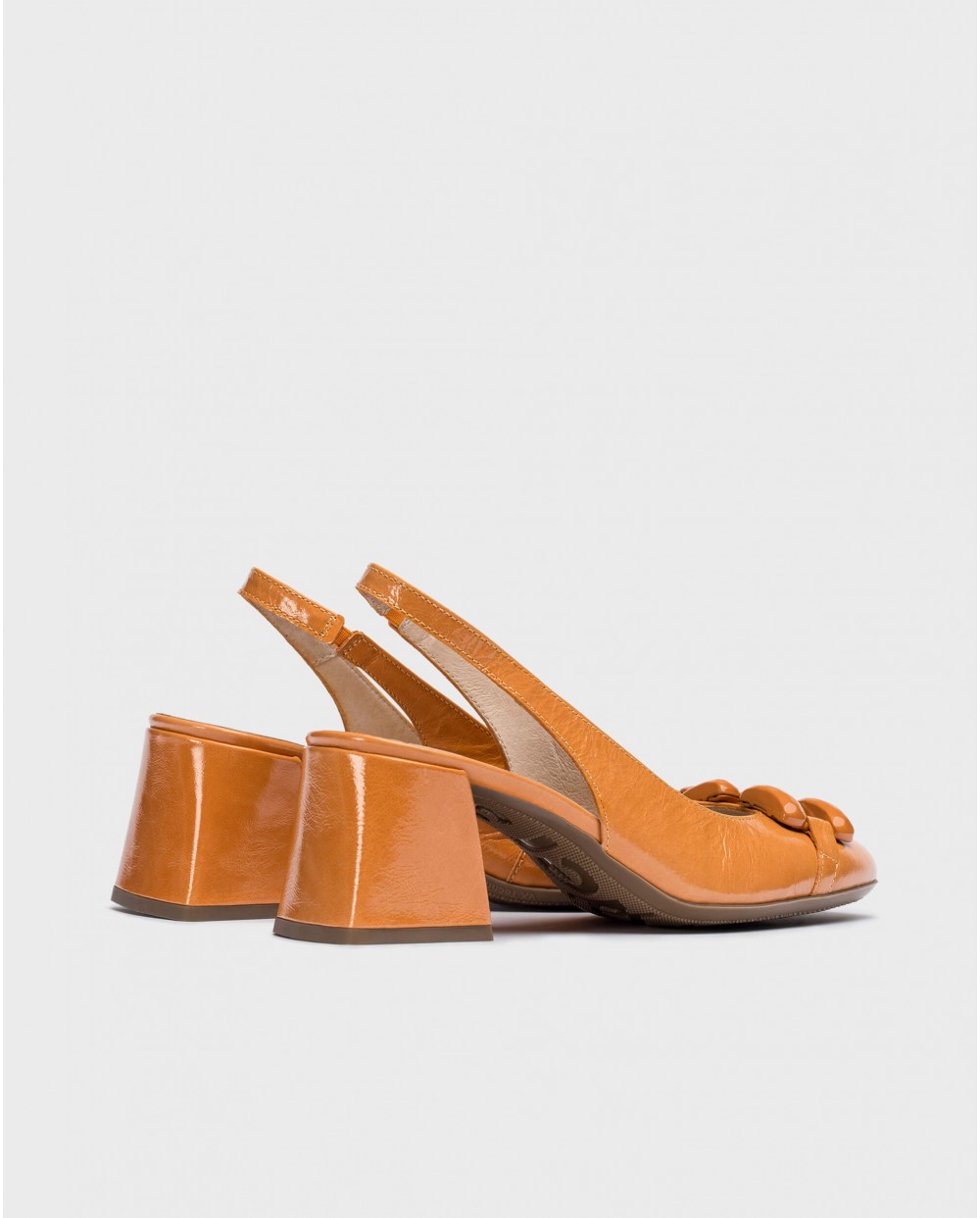 Wonders-Heels-Orange Karla Heeled sandals