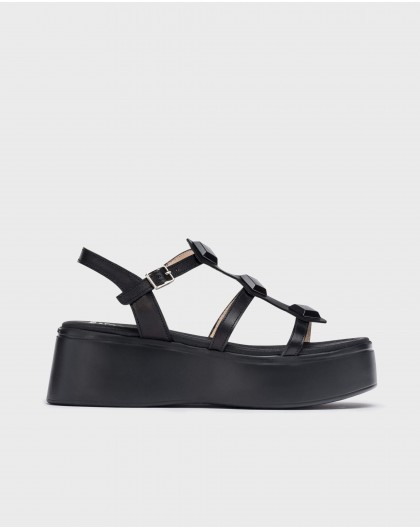 Wonders-Women shoes-Black CAROLINA Platform sandals