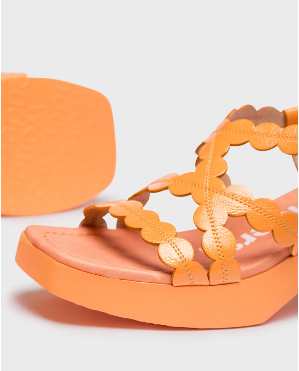 Wonders-Sandals-Orange Neus heeled sandals